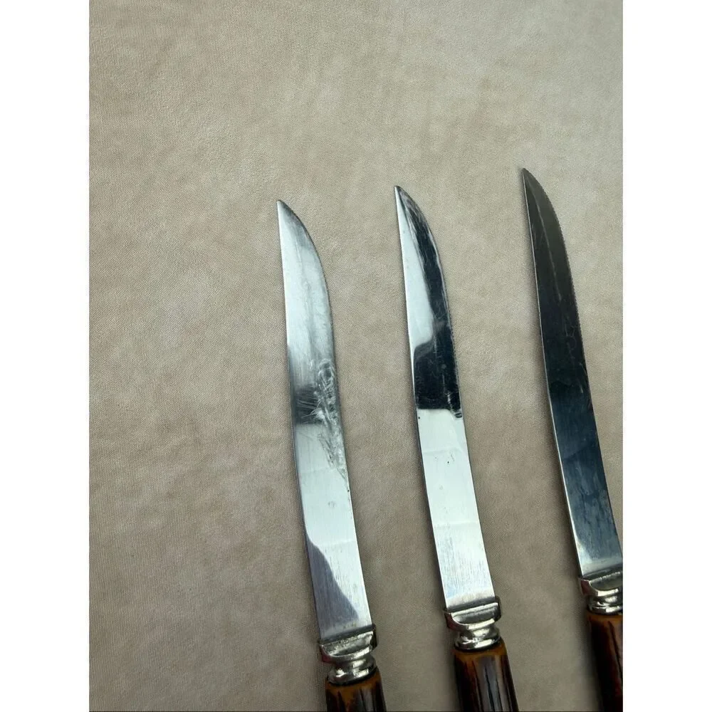 Vintage Forgecraft Knives Bakelite Handles Tested Mod MCM Set of 3